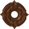Ekena Millwork Attica PVC Ceiling Medallion (Fits Canopies up to 5"), Metallic Drk Copper, 13"OD x 3 1/2"ID x 3/4"P CMP13ATCDC - alternate 1